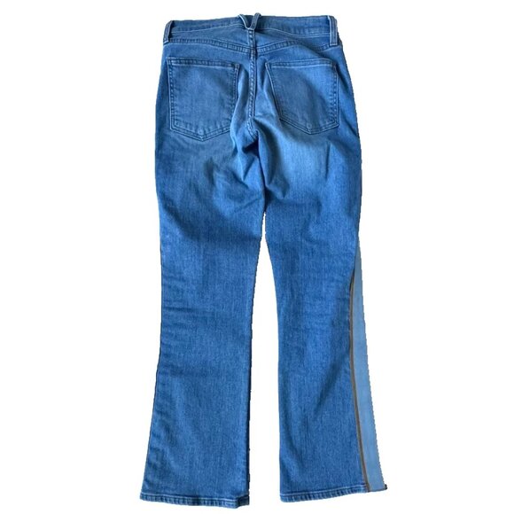 Veronica Beard 26/2 Carolyn Baby Boot Tux Stripe Hi Rise Jeans Amsterdam Blue - Picture 5 of 8